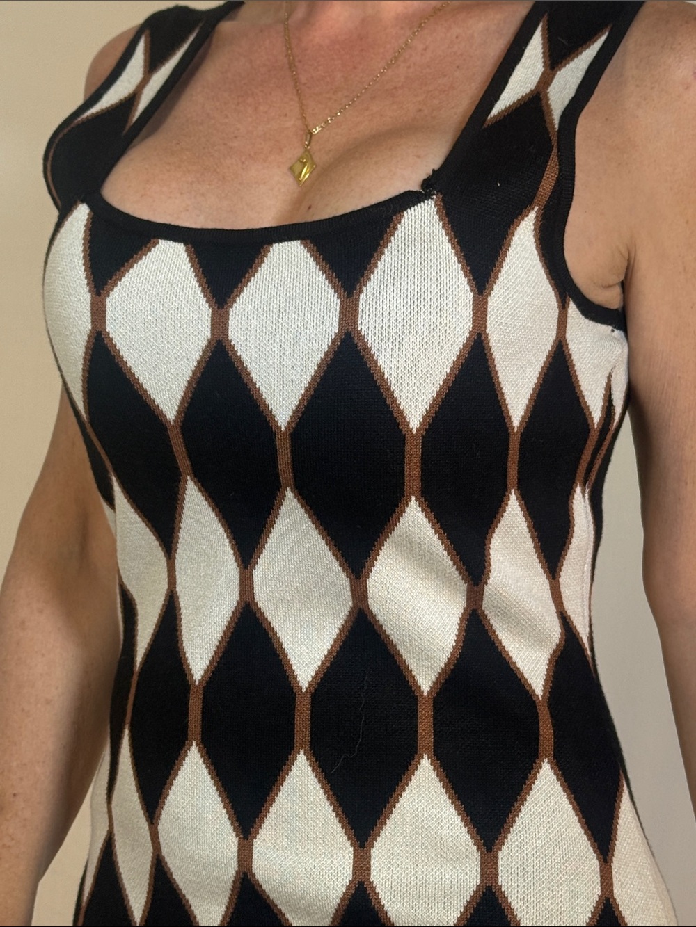 HOUSE OF HARLOW 1960 DIAMOND MAXI DRESS M NWT - Picture 4 of 9